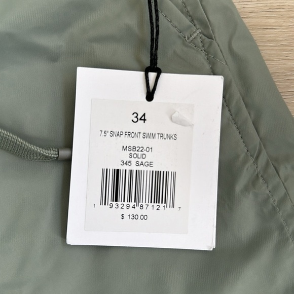 Onia Charles 7" Swim Trunk color sage - Picture 2 of 7